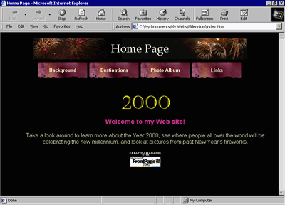 Home Page (Millennium Celebration Web)